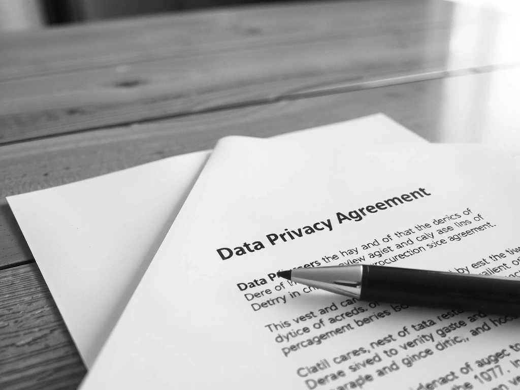 Unterschriebene Datenschutzvereinbarung